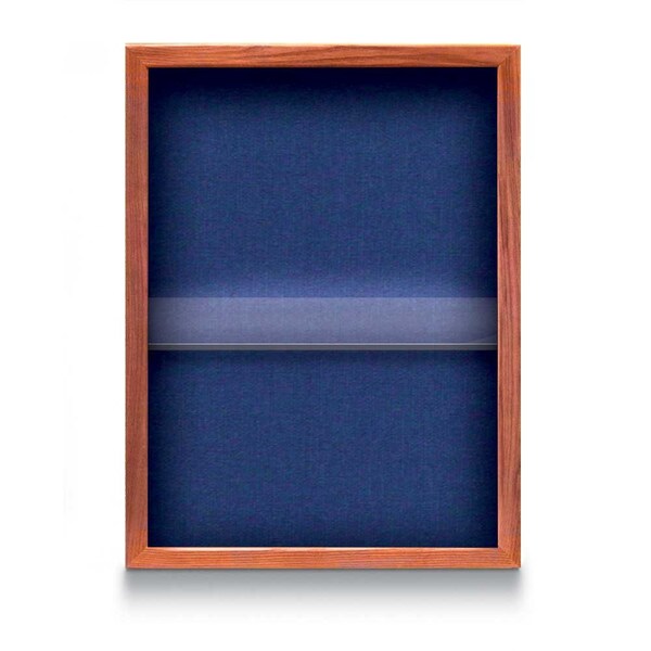 United Visual Products Indoor Enclosed Combo Board, 48"x36", Black Frame/Green & Cork UVCB4836B-GREEN-CORK - main